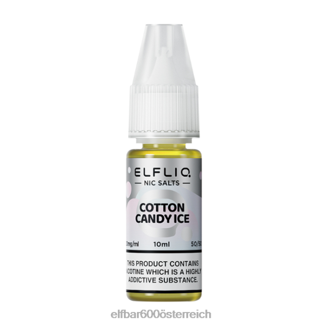ELFBAR Elfliq Zuckerwatte-Eis-Nic-Salze – 10 ml – 20 mg/ml 2L2T214 - ELF BAR 5000 zuge nikotin