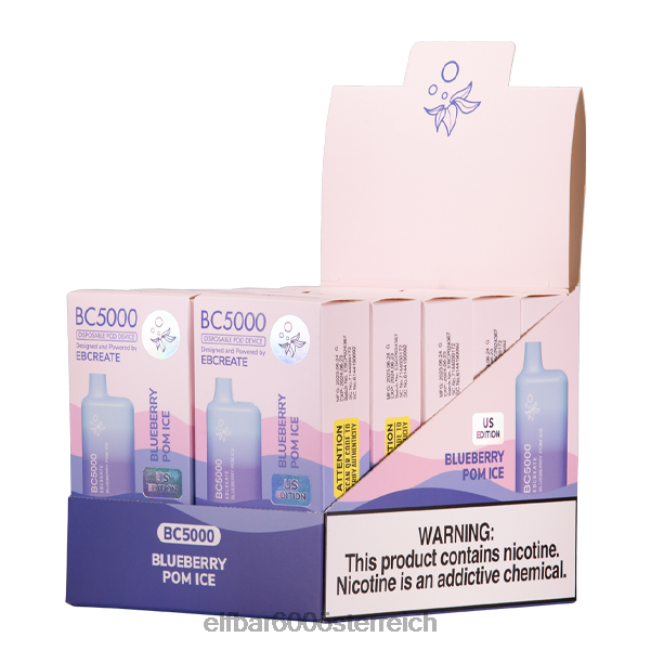 ELFBAR Blaubeer-Pom-Eis BC5000 für Verbraucher – 40 mg – einzeln 2L2T254 - ELF BAR 600 ohne nikotin