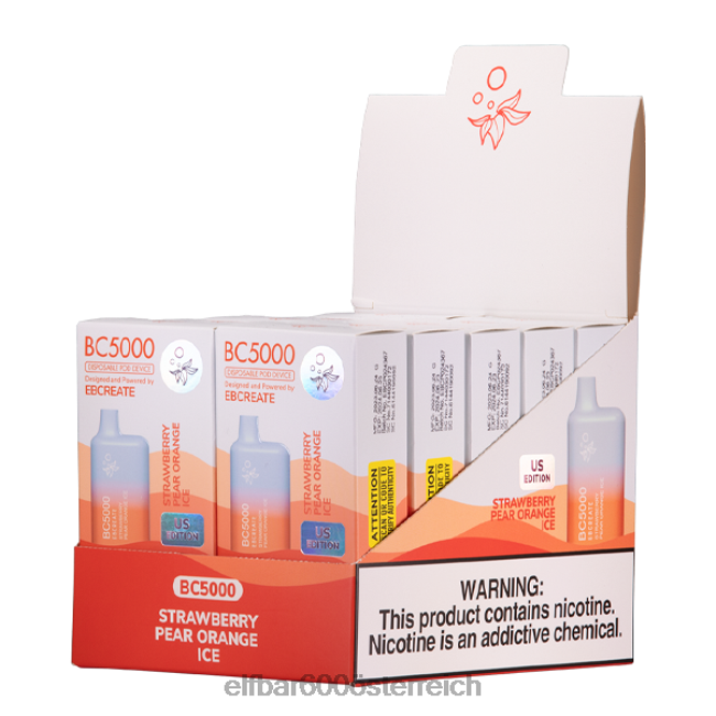 ELFBAR Erdbeer-Birne-Orangen-Eis BC5000 für Verbraucher – 40 mg – einzeln 2L2T253 - ELF BAR 5000 zuge