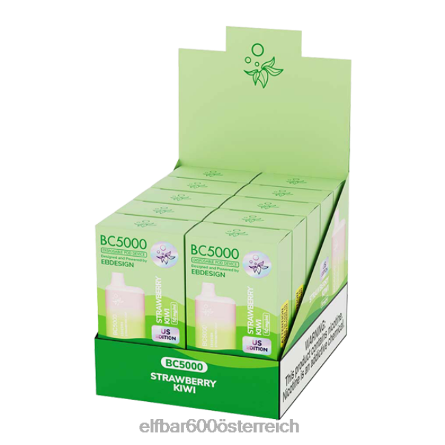 ELFBAR Erdbeer-Kiwi BC5000 für Endverbraucher – einzeln – 50 mg 2L2T241 - ELF BAR 5000 zuge