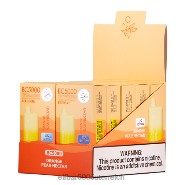 ELFBAR Orangen-Birnen-Nektar BC5000 für Verbraucher – 50 mg – einzeln 2L2T251 - ELF BAR 5000 zuge sorten