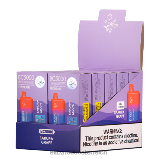 ELFBAR Sakura Grape BC5000 Verbraucher – Single 2L2T242 - ELF BAR 600 ohne nikotin