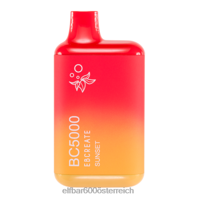 ELFBAR Sunset BC5000 Consumer – Single 2L2T239 - ELF BAR 5000 zuge sorten