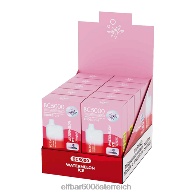 ELFBAR Wassermeloneneis BC5000 für Endverbraucher – einzeln – 40 mg 2L2T240 - ELF BAR 600