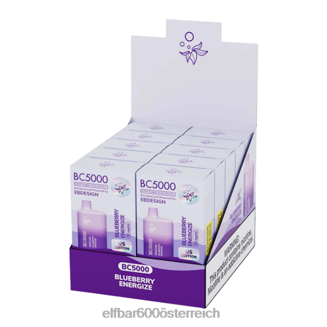ELFBAR blueberry energize bc5000 Verbraucher – einzeln 2L2T278 - ELF BAR 600 ohne nikotin