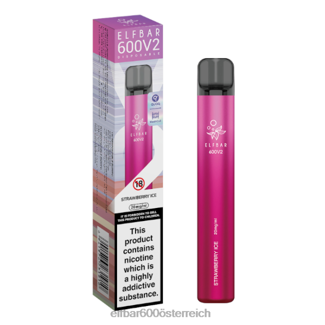 ELFBAR 600v2 Einweg-Vaporizer – 20 mg 2L2T14 - ELF BAR 600 ohne nikotin Erdbeereis