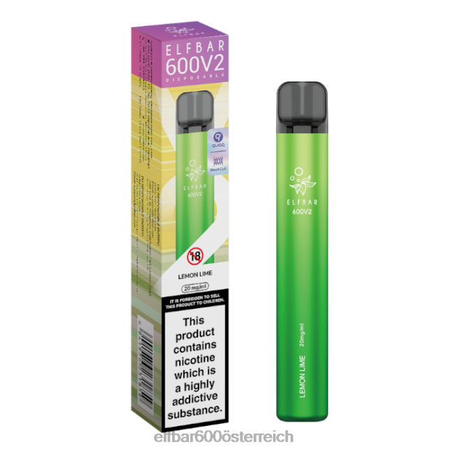 ELFBAR 600v2 Einweg-Vaporizer – 20 mg 2L2T15 - ELF BAR preis Zitronenlimette