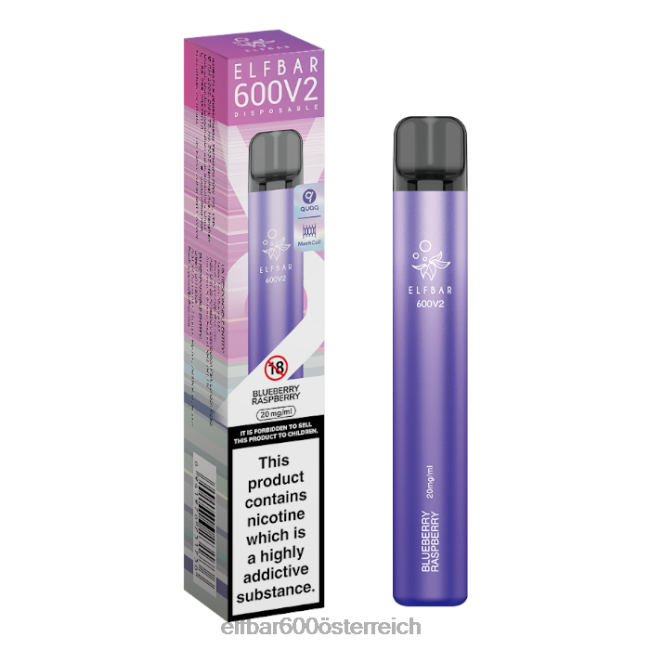ELFBAR 600v2 Einweg-Vaporizer – 20 mg 2L2T16 - ELF BAR preis Osterreich Blaubeer-Himbeere