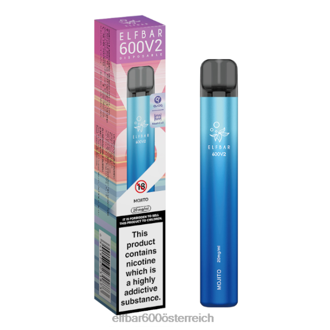 ELFBAR 600v2 Einweg-Vaporizer – 20 mg 2L2T17 - ELF BAR preisvergleich Mojito