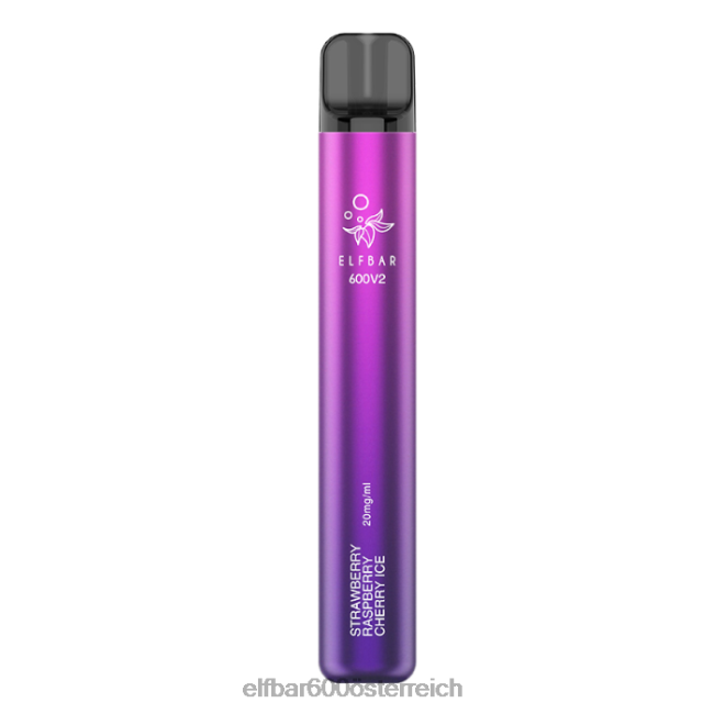 ELFBAR 600v2 Einweg-Vaporizer – 20 mg 2L2T18 - ELF BAR 600 preis Erdbeer-Himbeer-Kirsch-Eis