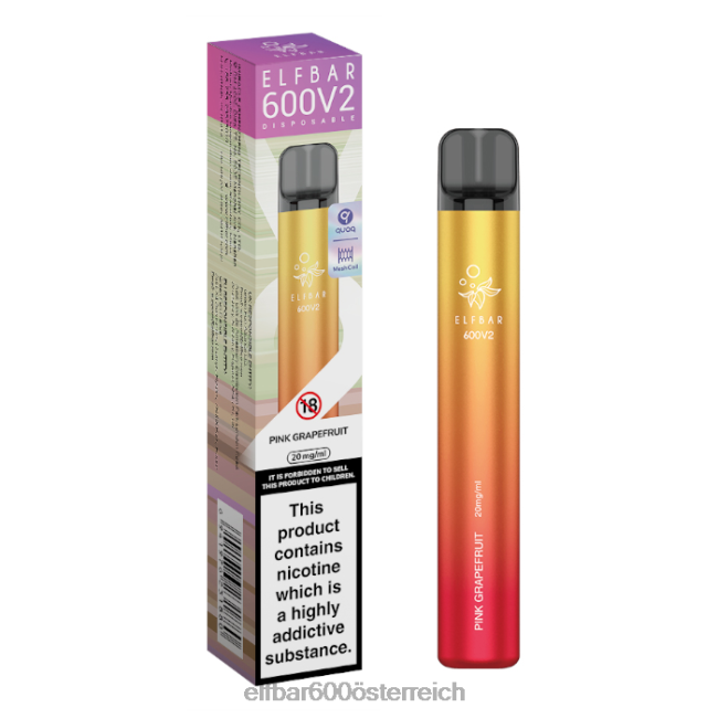 ELFBAR 600v2 Einweg-Vaporizer – 20 mg 2L2T19 - ELF BAR 1500 preis rosa Grapefruit