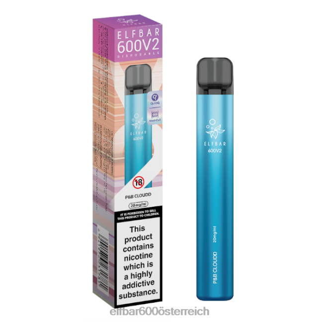 ELFBAR 600v2 Einweg-Vaporizer – 20 mg 2L2T25 - ELF BAR 5000 zuge P&B-Wolke