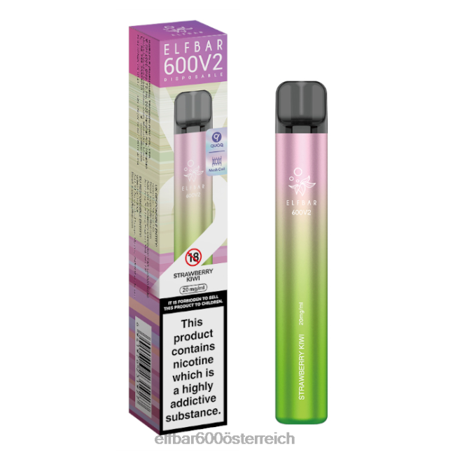 ELFBAR 600v2 Einweg-Vaporizer – 20 mg 2L2T3 - ELF BAR preis Erdbeer-Kiwi