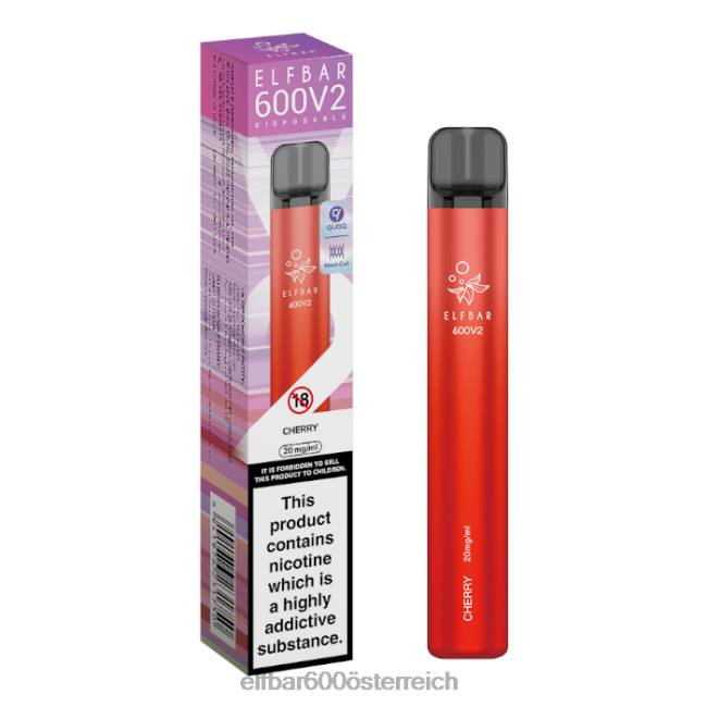 ELFBAR 600v2 Einweg-Vaporizer – 20 mg 2L2T5 - ELF BAR preisvergleich Kirsche