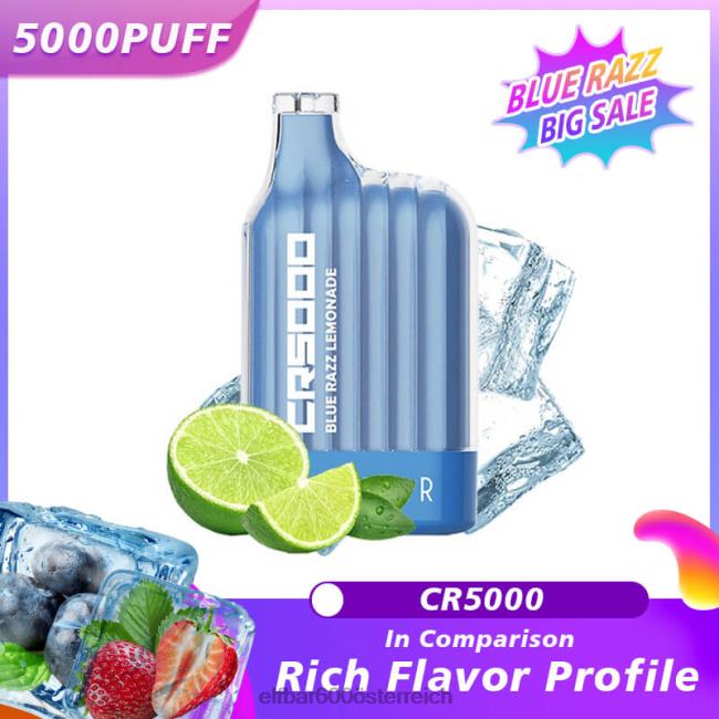 ELFBAR Bester Geschmack Einweg-Vape CR5000 Blue Razz 2L2T321 - ELF BAR 5000 zuge kosten Blue Razz Limonade