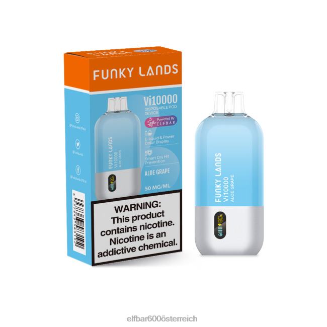 ELFBAR Funky Lands Best Flavour Einweg-Vape VI10000 Grape Series 2L2T451 - ELF BAR 1500 preis Aloe-Traube