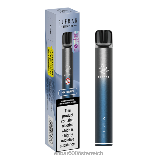 ELFBAR Elfa Pro Pod Kit – wiederaufladbar 2L2T66 - ELF BAR 600 preis Aurora Blue + Kiwi-Passionsfrucht vorgefüllte Schote