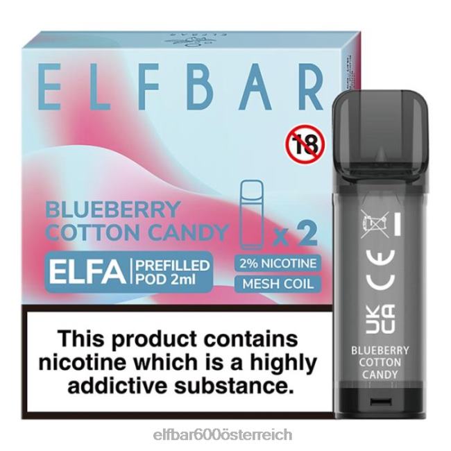 ELFBAR Elfa vorgefüllte Kapsel – 2 ml – 20 mg (2 Packungen) 2L2T121 - ELF BAR 5000 zuge Wassermelonenkirsche