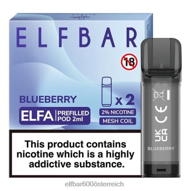 ELFBAR Elfa vorgefüllte Kapsel – 2 ml – 20 mg (2 Packungen) 2L2T121 - ELF BAR 5000 zuge Wassermelonenkirsche