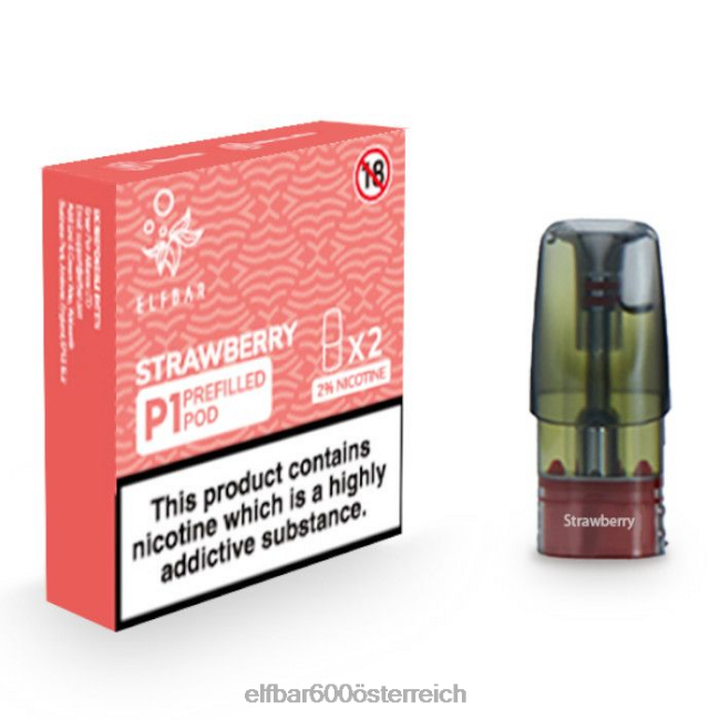 ELFBAR Mate 500 P1 vorgefüllte Kapseln – 20 mg (2 Packungen) 2L2T146 - ELF BAR 600 ohne nikotin Erdbeere