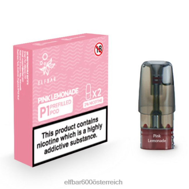 ELFBAR Mate 500 P1 vorgefüllte Kapseln – 20 mg (2 Packungen) 2L2T150 - ELF BAR 600 preis pinke Limonade