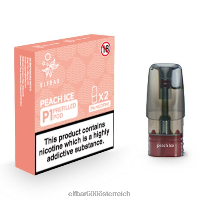 ELFBAR Mate 500 P1 vorgefüllte Kapseln – 20 mg (2 Packungen) 2L2T152 - ELF BAR 5000 preis Pfirsicheis