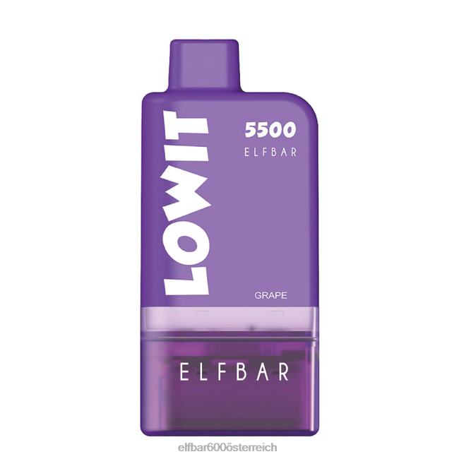 ELFBAR Vorgefülltes Pod-Kit Lowit 5500 2% Nic 2L2T430 - ELF BAR 5000 zuge nikotin Traube