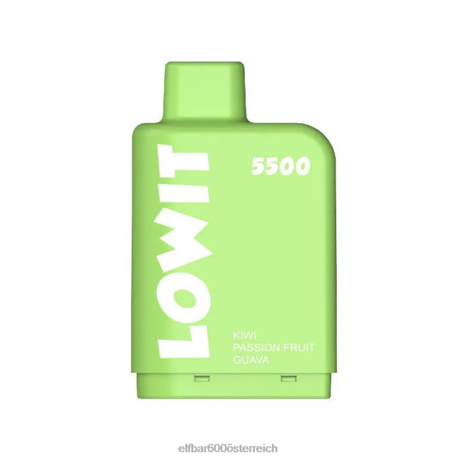 ELFBAR vorgefüllte Kapsel Lowit 5500 Züge 2% Nic 2L2T441 - ELF BAR 5000 zuge kosten Kiwi, Passionsfrucht, Guave