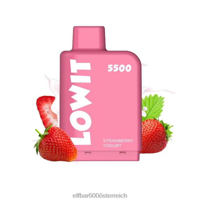 ELFBAR vorgefüllte Kapsel Lowit 5500 Züge 2% Nic 2L2T449 - ELF BAR preisvergleich Erdbeerjoghurt