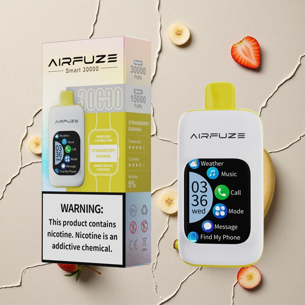 AirFuze Smart 30000 Puffs Erdbeere Banane vapes großhandel Österreich 2.01\"TFT Touchscreen Typ-C