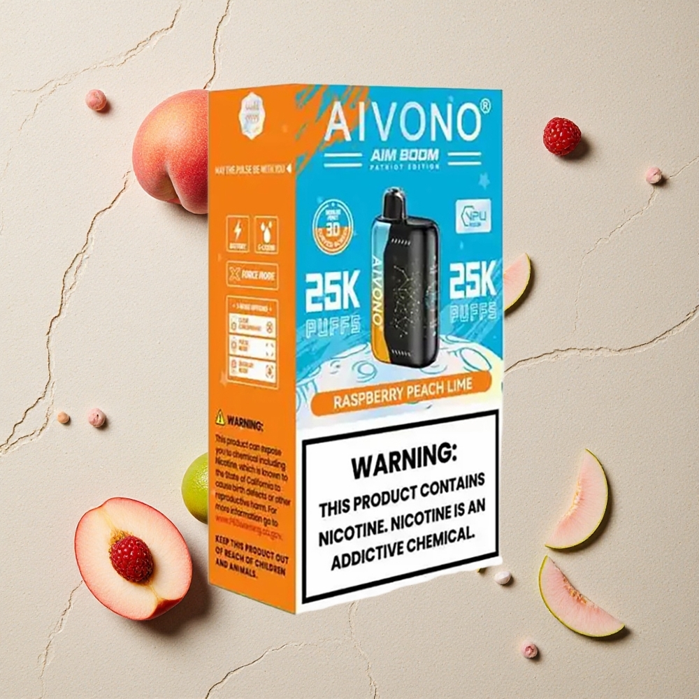 Aivono AIM BOOM 25000 Puffs Himbeere Pfirsich Limette vapes großhandel Österreich 28ml E-Liquid Kapazität