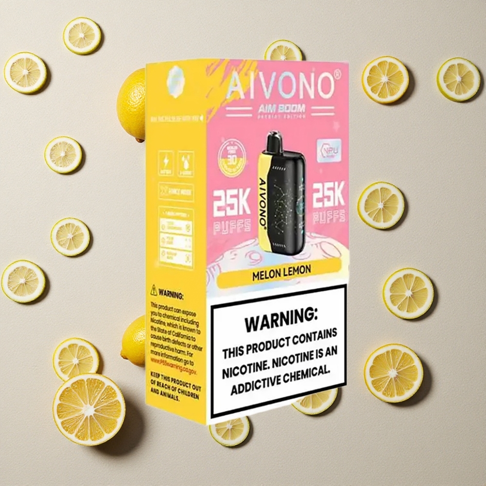 Aivono AIM BOOM 25000 Puffs Melone Zitrone vapes großhandel Österreich 28ml E-Liquid Kapazität