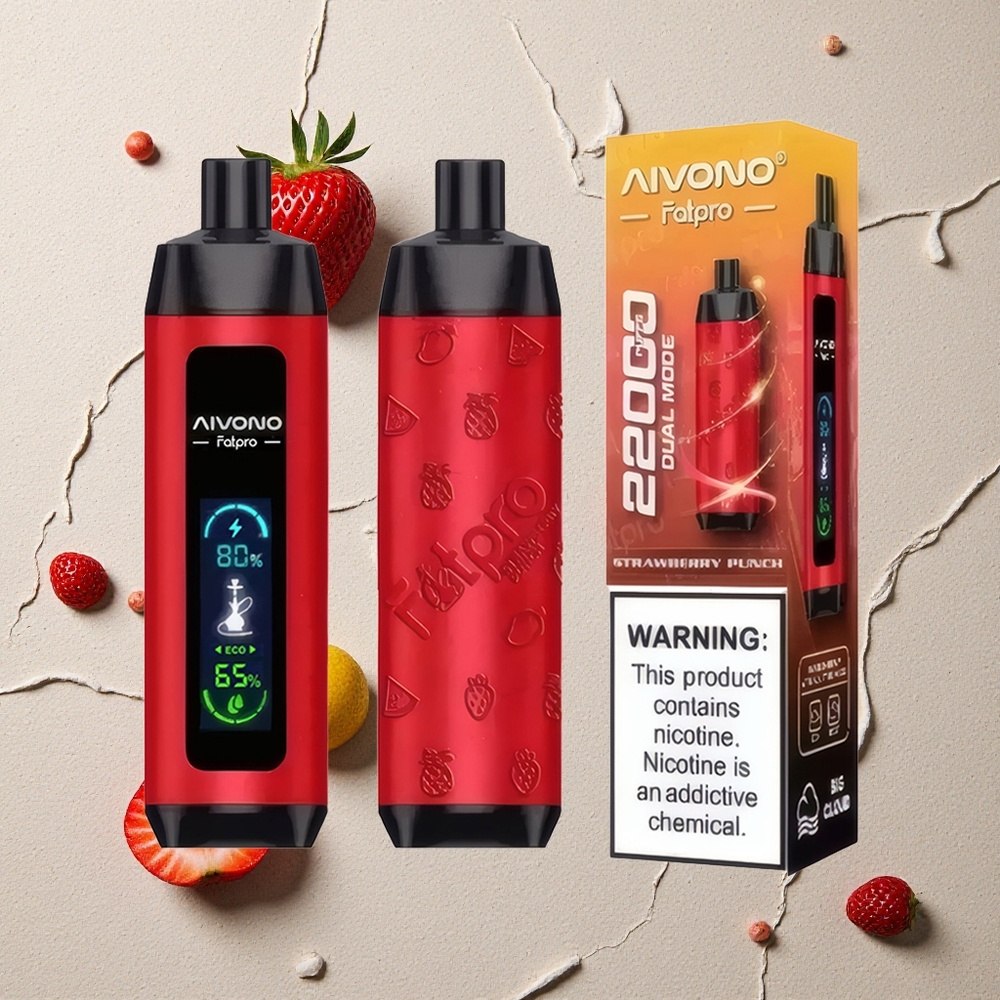 Aivono AIM FATPRO 22000 Puffs Erdbeer-Punch vapes großhandel Österreich 28ml E-Liquid 600mAh