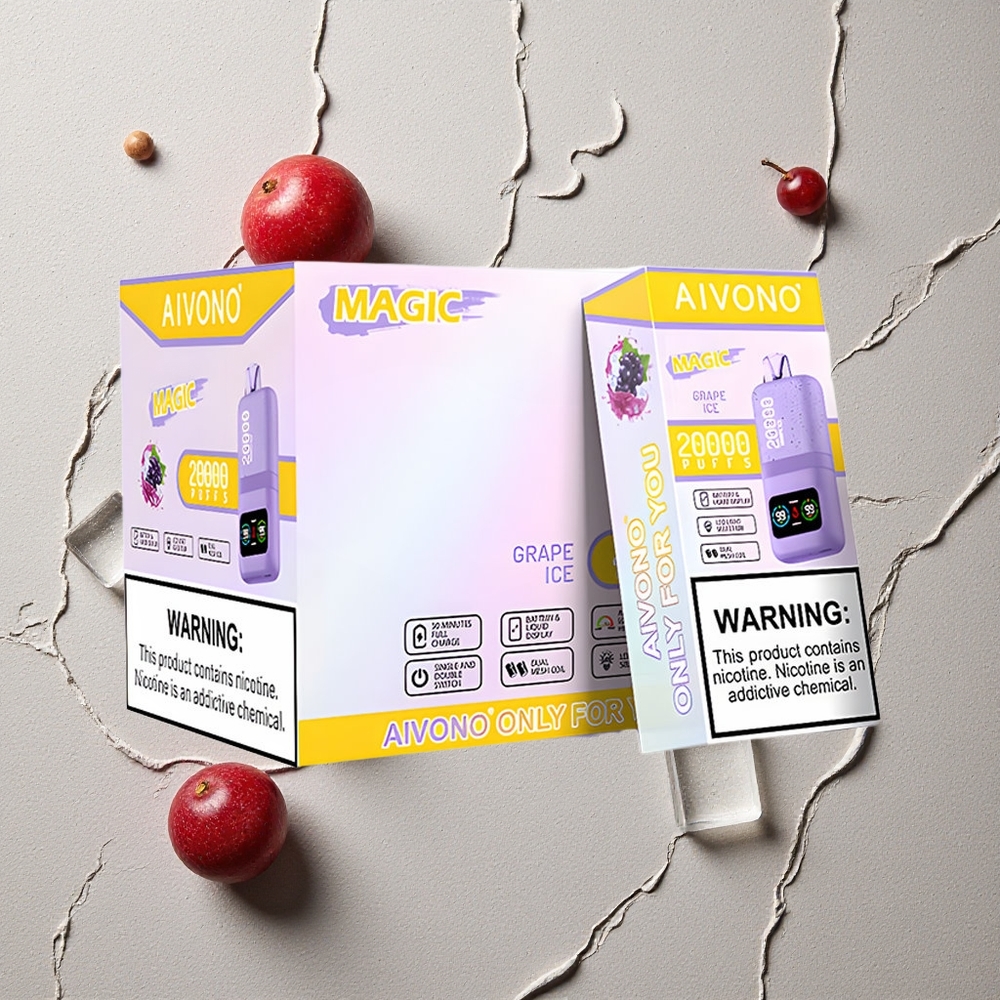 Aivono AIM MAGIC 20000 Puffs Trauben-Eis vapes großhandel Österreich Dual Mesh Coils 26ml E-liquid