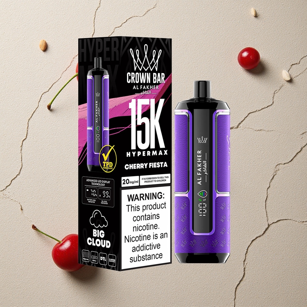 Al Fakher Crown Bar 15K Kirsch-Fiesta 22ml vapes großhandel Österreich DTL 6mg/ml Nikotin