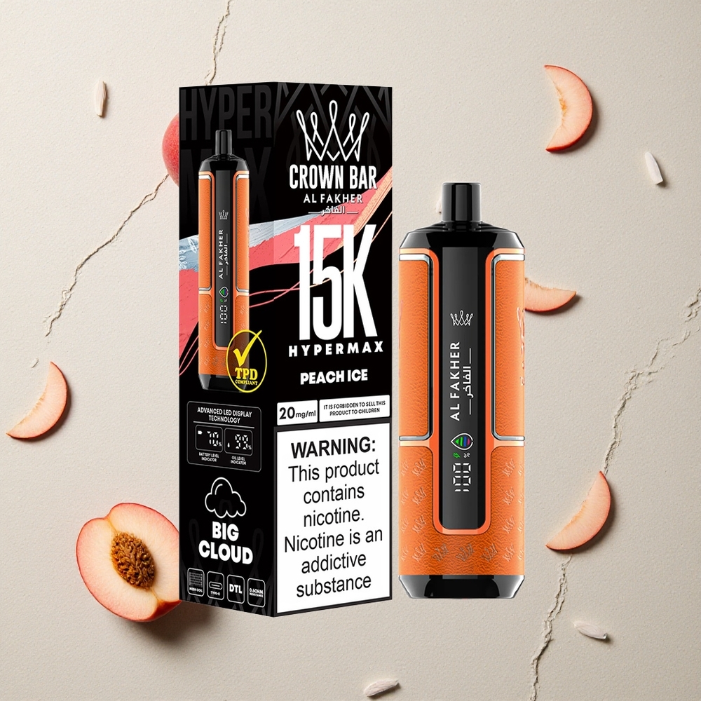 Al Fakher Crown Bar 15K Pfirsich Eis vapes großhandel Österreich 22ml 15.000 Züge