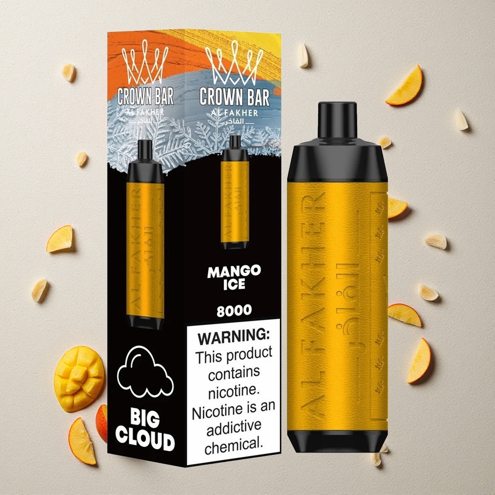 Al Fakher Crown Bar 8000 Mango-Eis vapes großhandel Österreich 18ml e-Liquid Kapazität