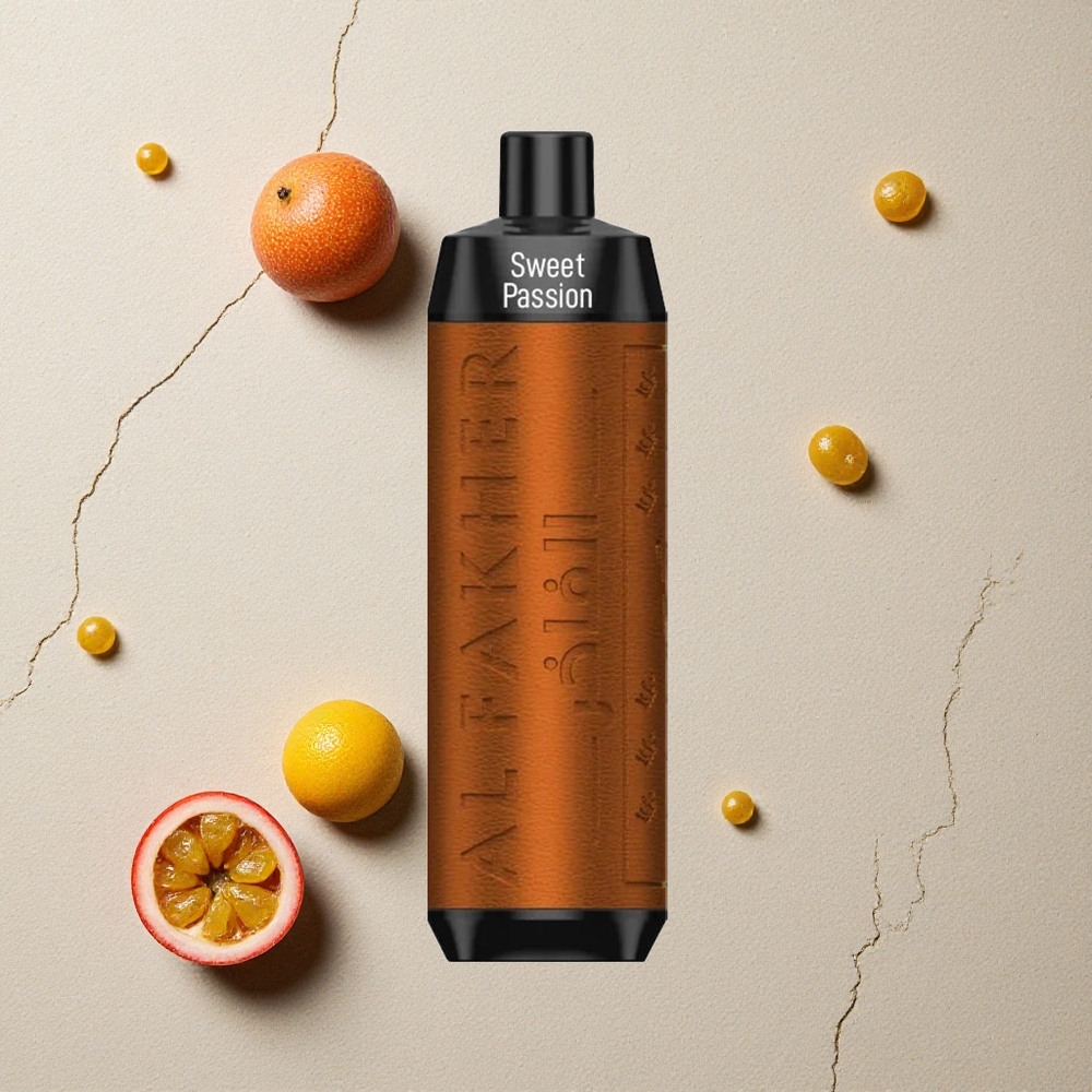 Al Fakher Crown Bar 8000 Süße Passionsfrucht vapes großhandel Österreich Crystal Disposable mit 18ml e-Liquid und 8000 Zügen
