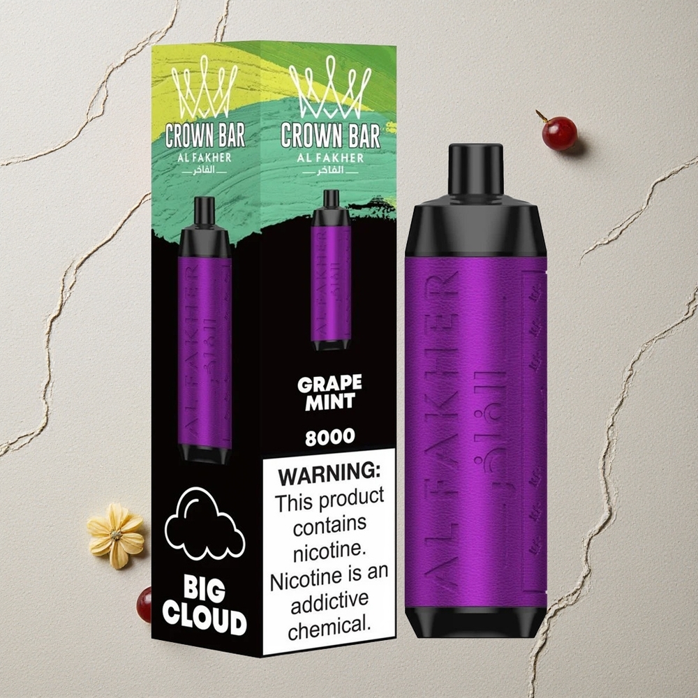 Al Fakher Crown Bar 8000 Traube Minze vapes großhandel Österreich 18ml e-Liquid Kapazität