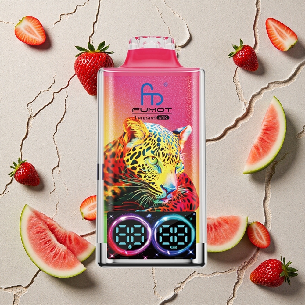 Fumot Leopard 40K Erdbeer-Wassermelone vapes großhandel Österreich Dual Mesh Typ-C