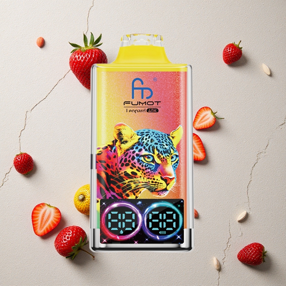 Fumot Leopard 40K Puffs Erdbeer-Eis vapes großhandel Österreich Dual Mesh 700mAh