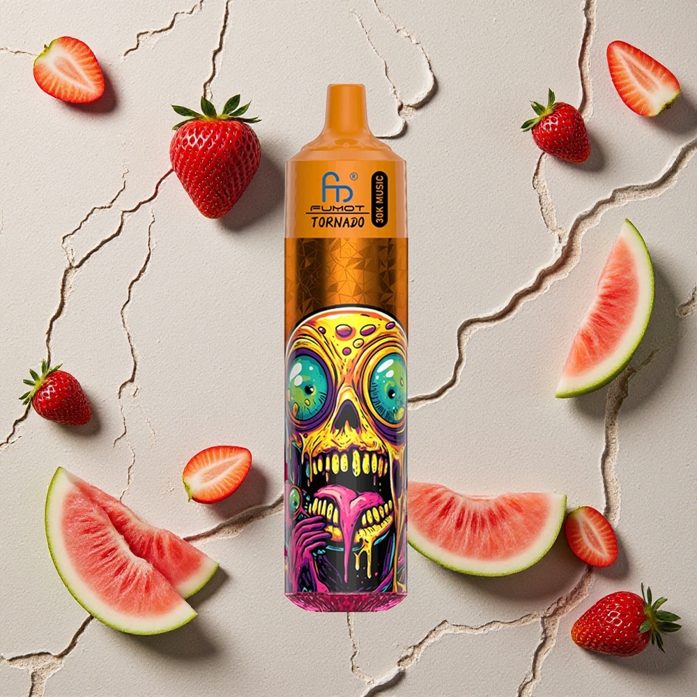 Fumot RandM Tornado 30000 Puffs Erdbeer-Wassermelone vapes großhandel Österreich 30mL LED-Display
