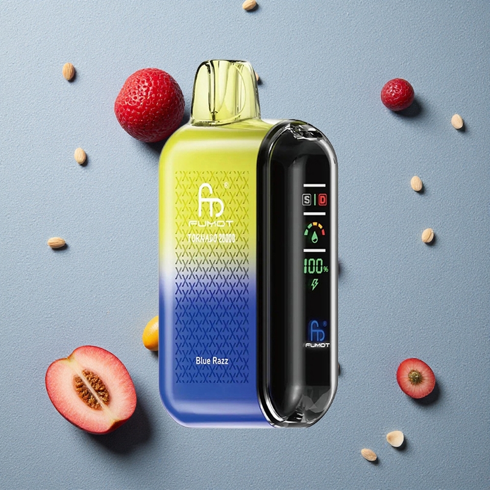 Fumot Tornado 20000 Puffs Blaue Himbeere vapes großhandel Österreich Dual Mesh Coil 20ml