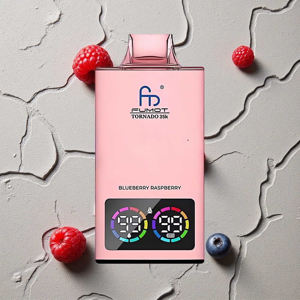 Fumot Tornado 35K 35000 Puffs Blaubeere-Himbeere vapes großhandel Österreich Dual Mesh Coil 15ml E-Liquid