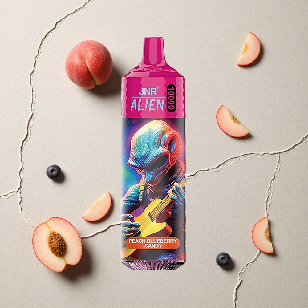 JNR Alien 10000 Puffs Pfirsich Blaubeere Bonbon vapes großhandel Österreich mit 850mAh & RGB-LED