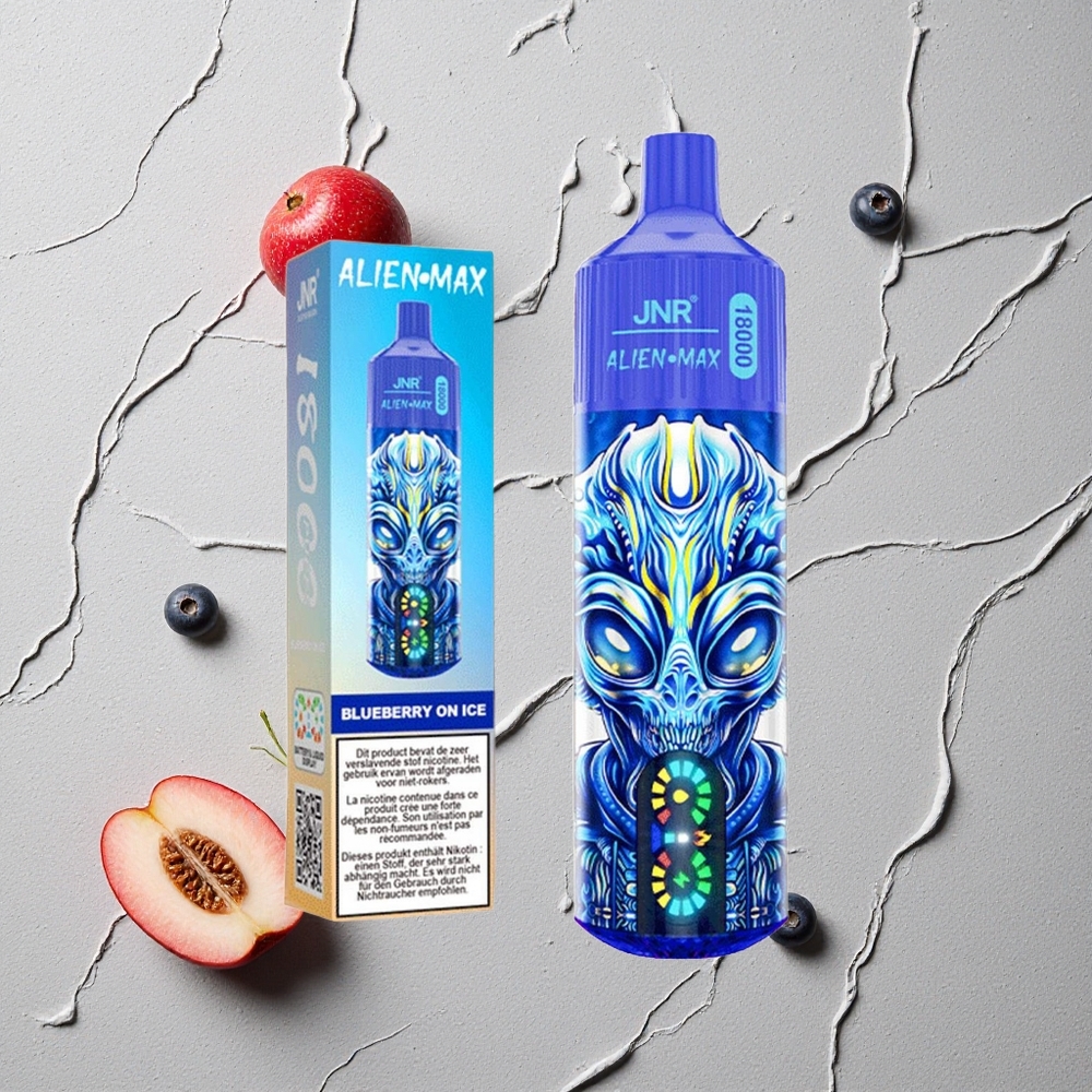 JNR Alien Max 18000 Puffs Blaubeere On Ice vapes großhandel Österreich mit 28ml E-Liquid & Smart LED Display