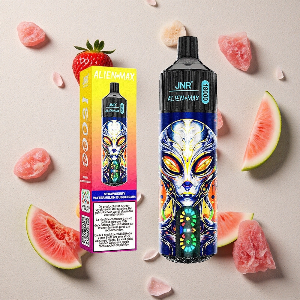 JNR Alien Max 18000 Puffs Erdbeere Wassermelone Bubblegum vapes großhandel Österreich Smart LED Display & Dual Mesh Coil