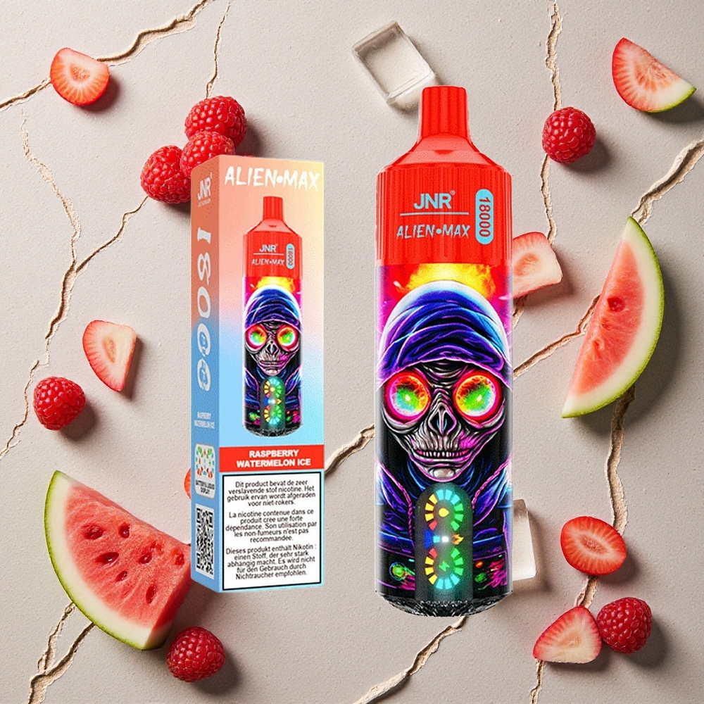 JNR Alien Max 18000 Puffs Himbeer Wassermelone Eis vapes großhandel Österreich mit Smart LED Display & Dual Mesh Coil