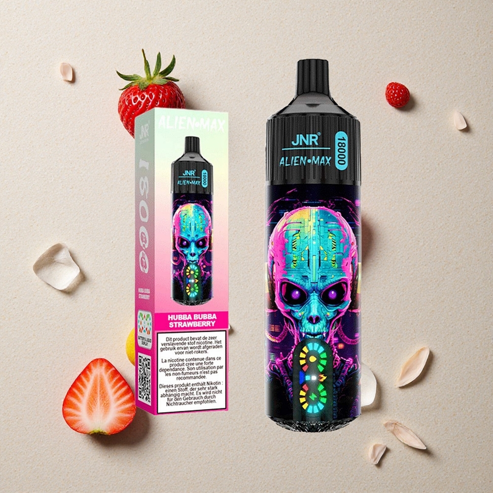 JNR Alien Max 18000 Puffs Hubba Bubba Erdbeere vapes großhandel Österreich mit 20 Geschmacksrichtungen & Dual Mesh Coil