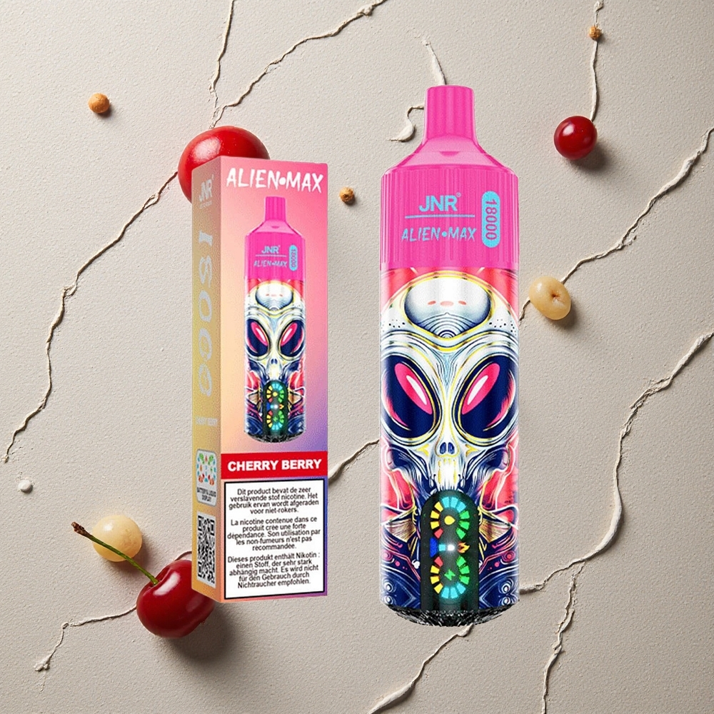 JNR Alien Max 18000 Puffs Kirsche-Beere vapes großhandel Österreich Dual Mesh Coil & Dual Core 28ml E-liquid